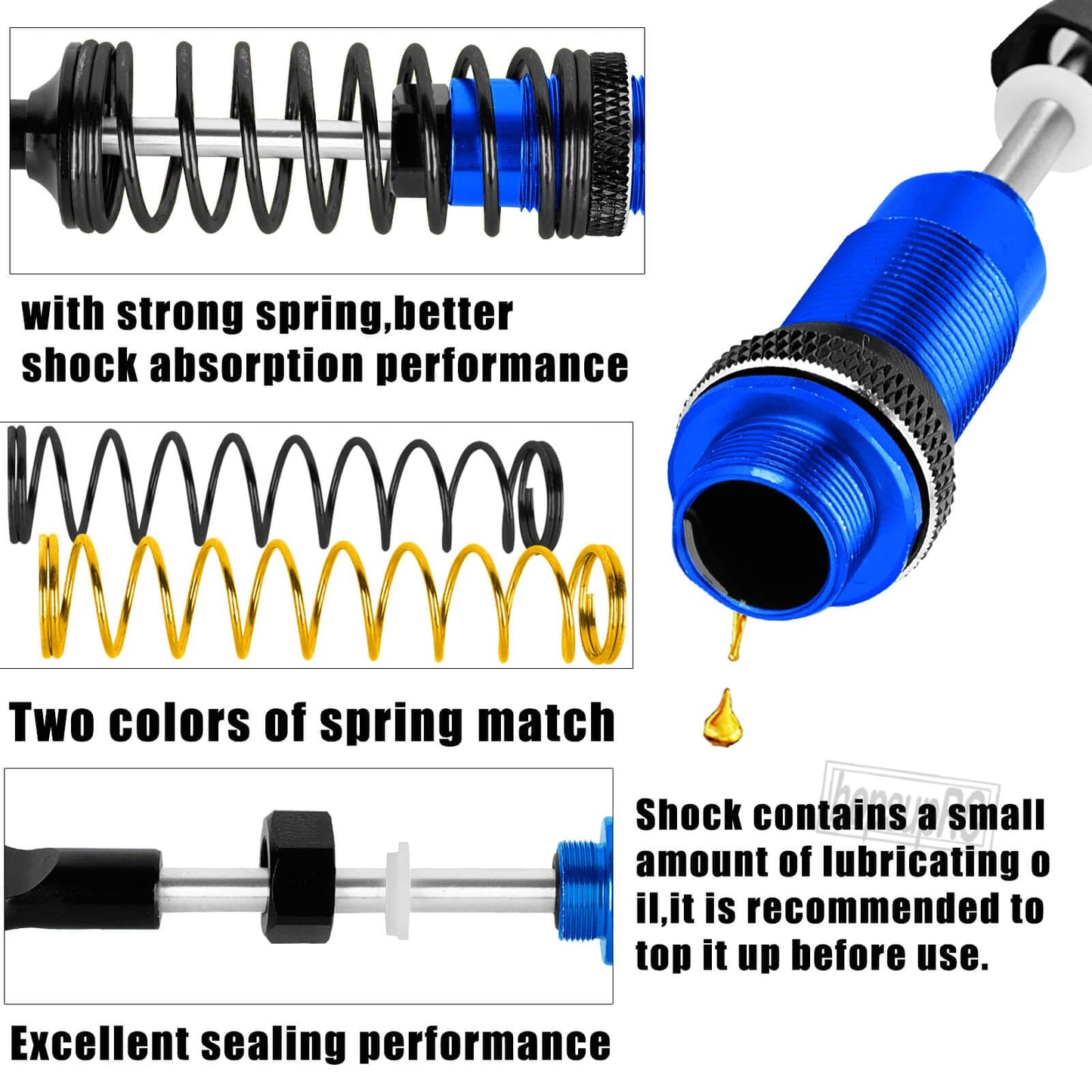 hopsupRC Upgrade Parts for 1/10 Kraton Outcast 4X4 4S V2 BLX,RC Shocks&Arms&Caster Blocks hubs&25T Servo Saver&Steering Bellcranks&CVD&57T Spur Gear &Gearbox&Center Driveshafts&Links,Blue