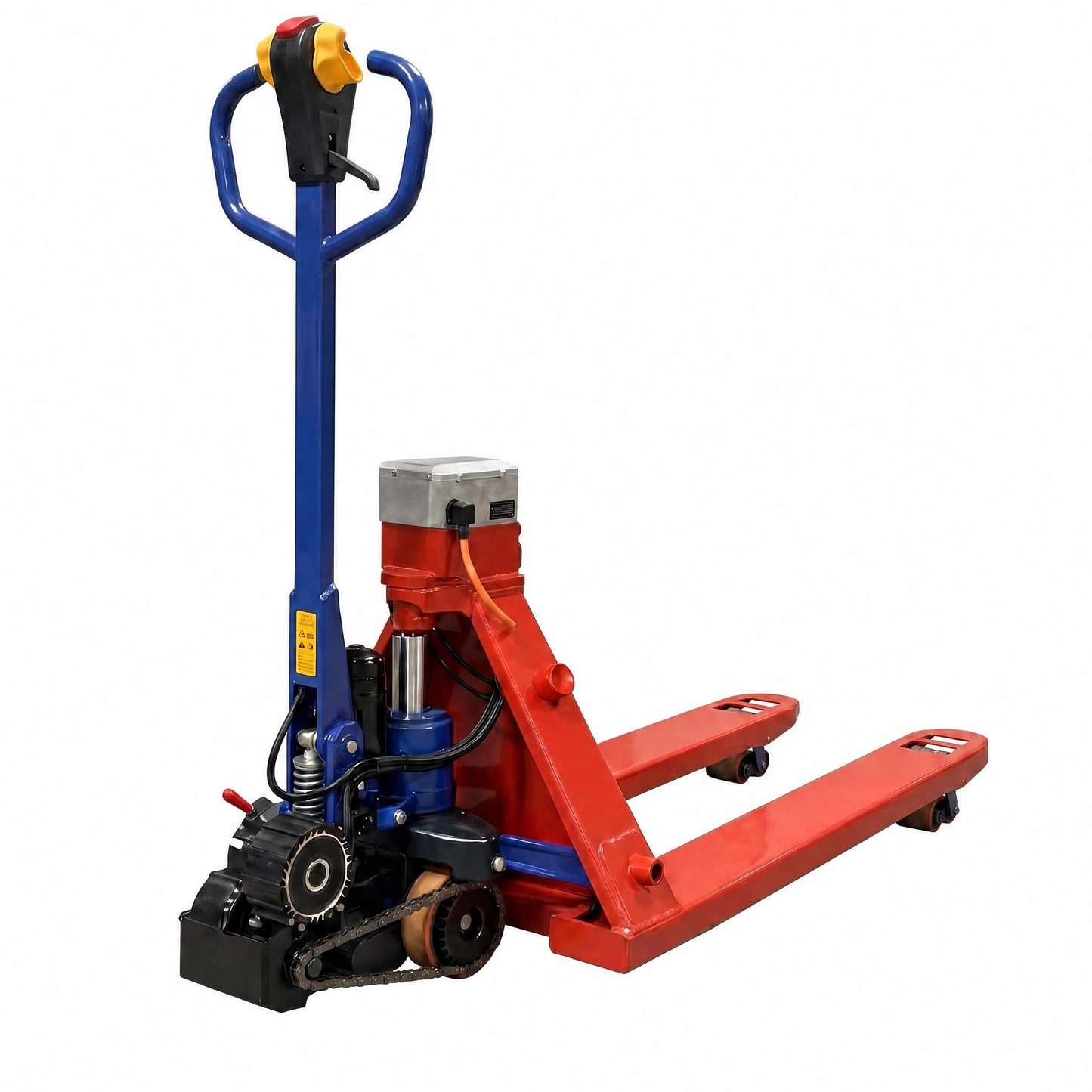 11023 LBS Lithium Electric Pallet Jack, 7H Long Runtime Walkie Pallet Truck with Auto Brake Safety Function, Full Power Drive, 59.1" x 26.8" Forks, Heavy Duty for Industrial & Commercial Use