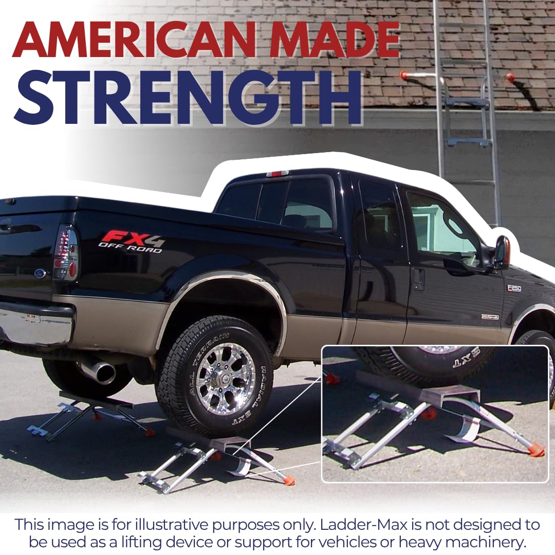Ladder-Max Ladder Stabilizer, American Made Heavy Duty Standoff Fits Most Ladders, Secure Roof and Wall Extension Accessory, Gutter Protection Tool, 25 Years Proven Safety, 5 Year Limited Warranty