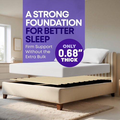 Greaton, Wooden Twin Bed Slats for Support Under Mattress – Replacement Wood Slats for Twin Size Bed Frame – Under Mattress Support Without Extra Height – 3.38 Standard Width