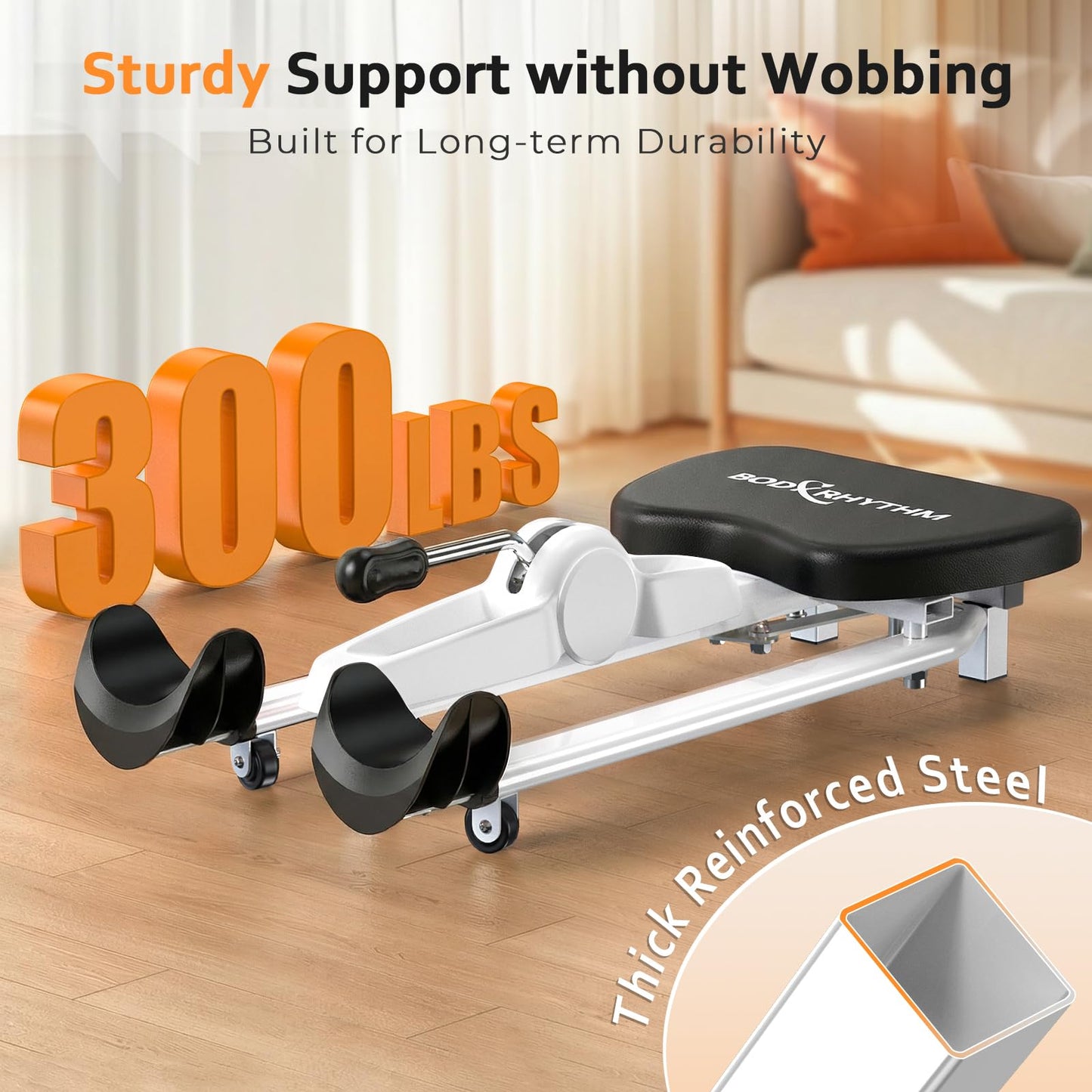 BODY RHYTHM Leg Stretcher - Split Machine for Leg Stretching - Flexibility Stretching Equipment - Ballet, Yoga, Dance, Martial Arts, MMA - Home Yoga Gym Fitness (Black)