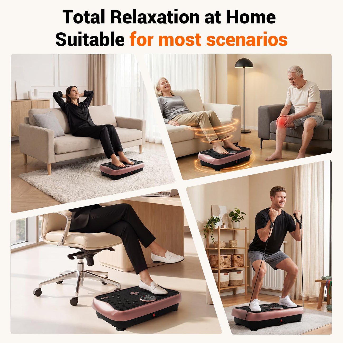 Vibration Plate Exercise Machine（Rose Gold）