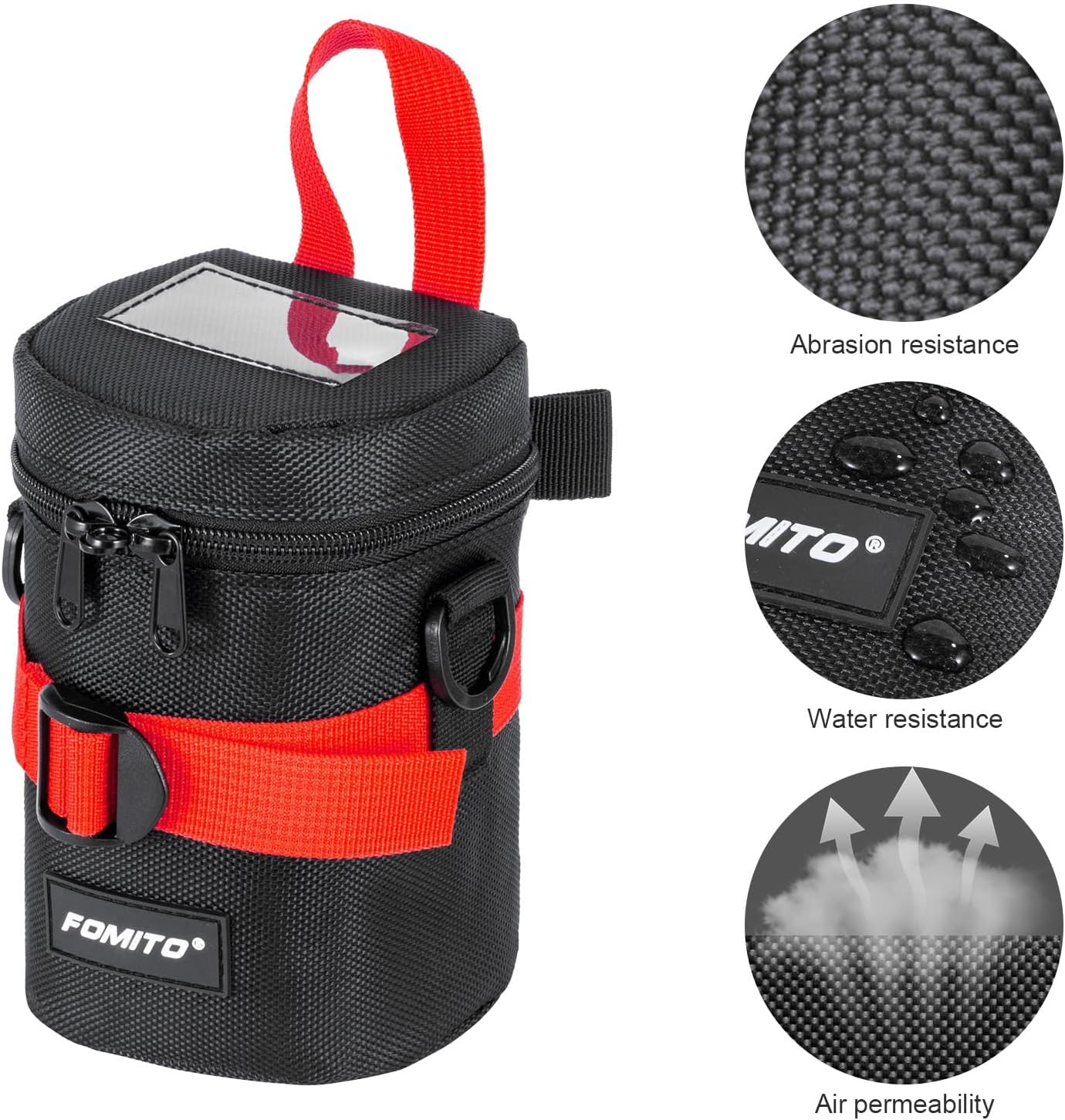 17-55mm/17-85mm,EF 35mm f2, 18-200mm/18-105mm/18-300mm, 56mm f1.2 3.94" 6.1"(D FOMITO Camera Lens Case Pouch Bag