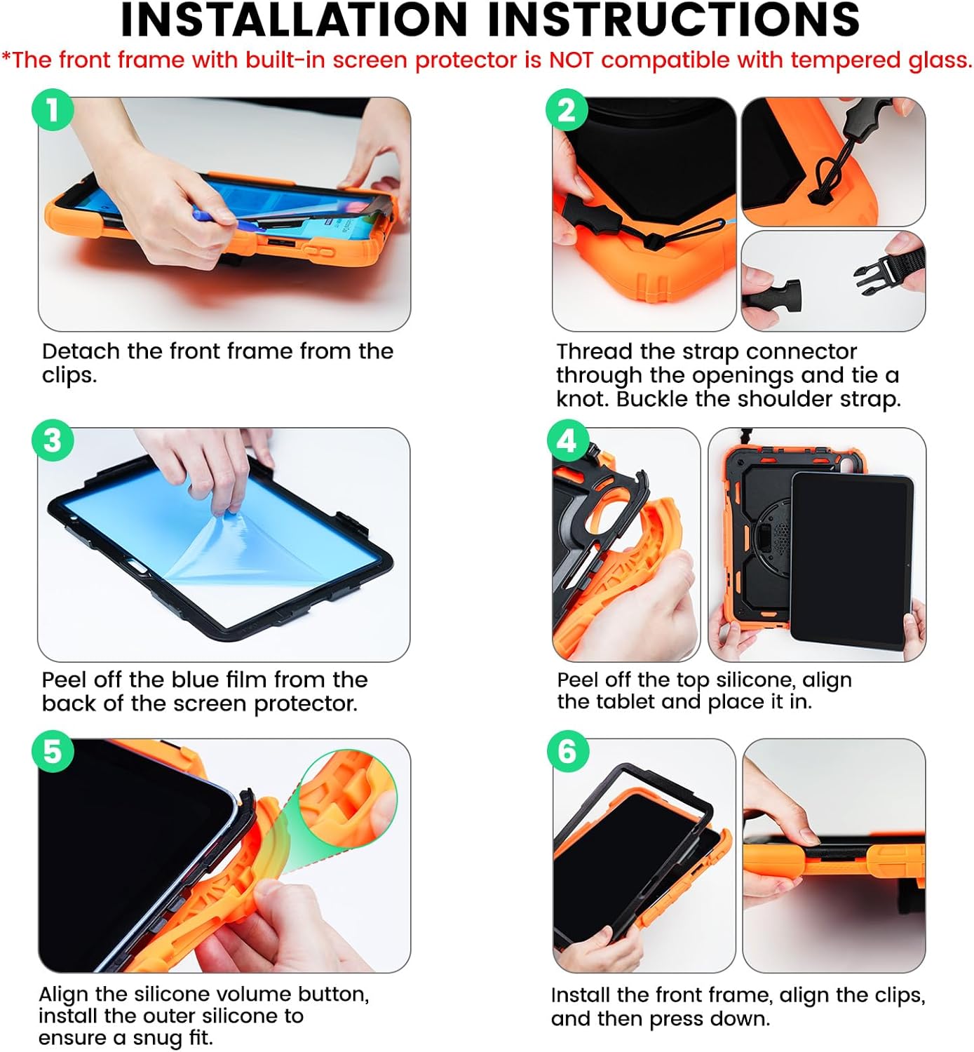 SEYMAC (A16) 11th/10th 2025/2022 (11/10.9), Case for iPad Generation Heavy Duty Full-Body Shockproof Protective Case