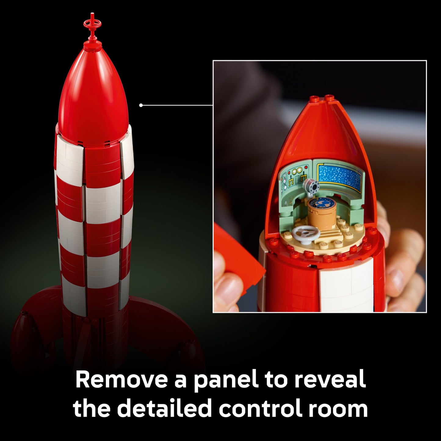 LEGO Ideas Tintin Moon Rocket - Building Set for Adults, Ages 18+ - Collectible Kit for Fans - Bedroom, Home Office Decor - Gifts for Comic Lovers - 21367