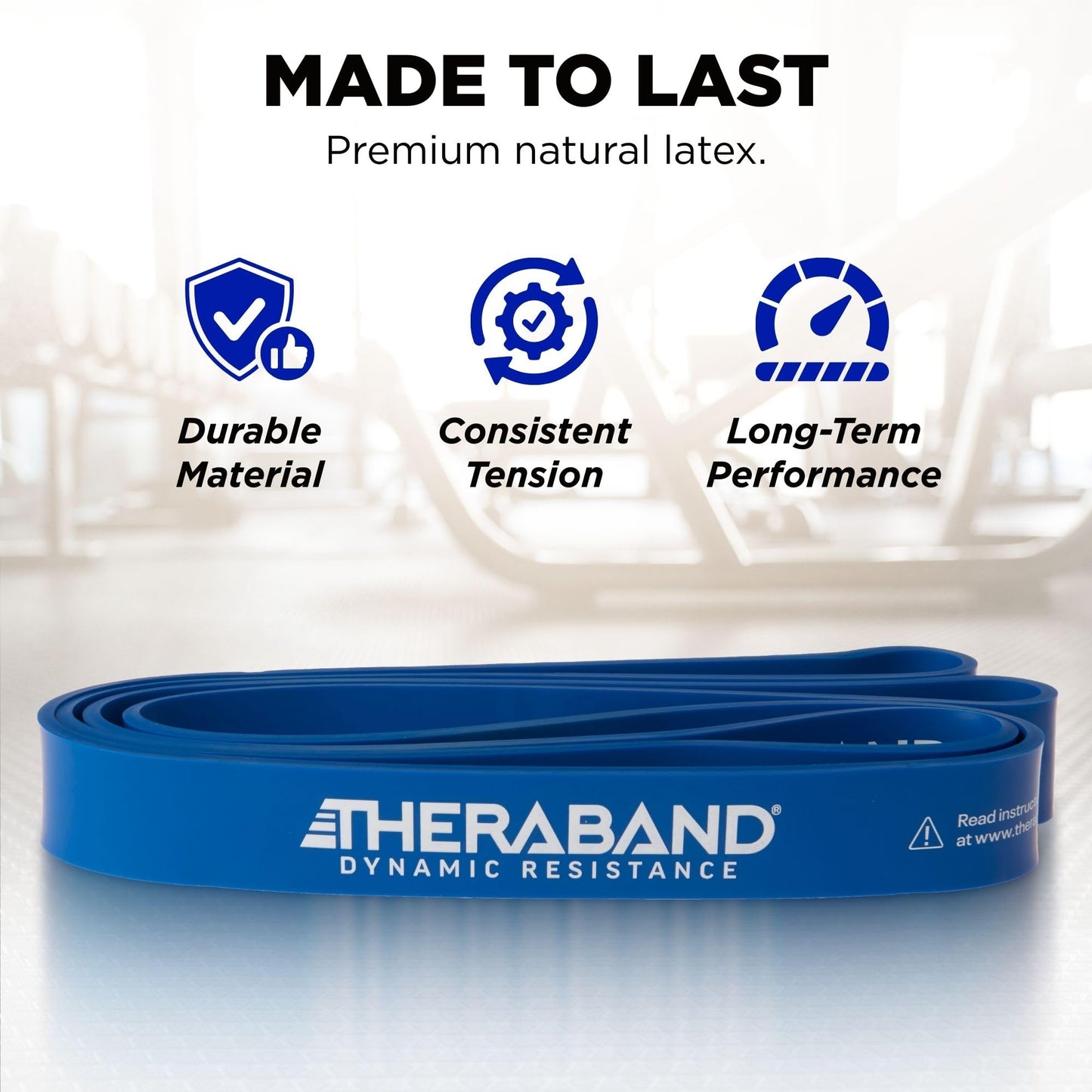 THERABAND High Resistance Band, Heavy Elastic Super Band for Full Body Workouts, Physical Therapy, Strength Training, Durable 41” Loop Exercise Band, 35 lbs Resistance