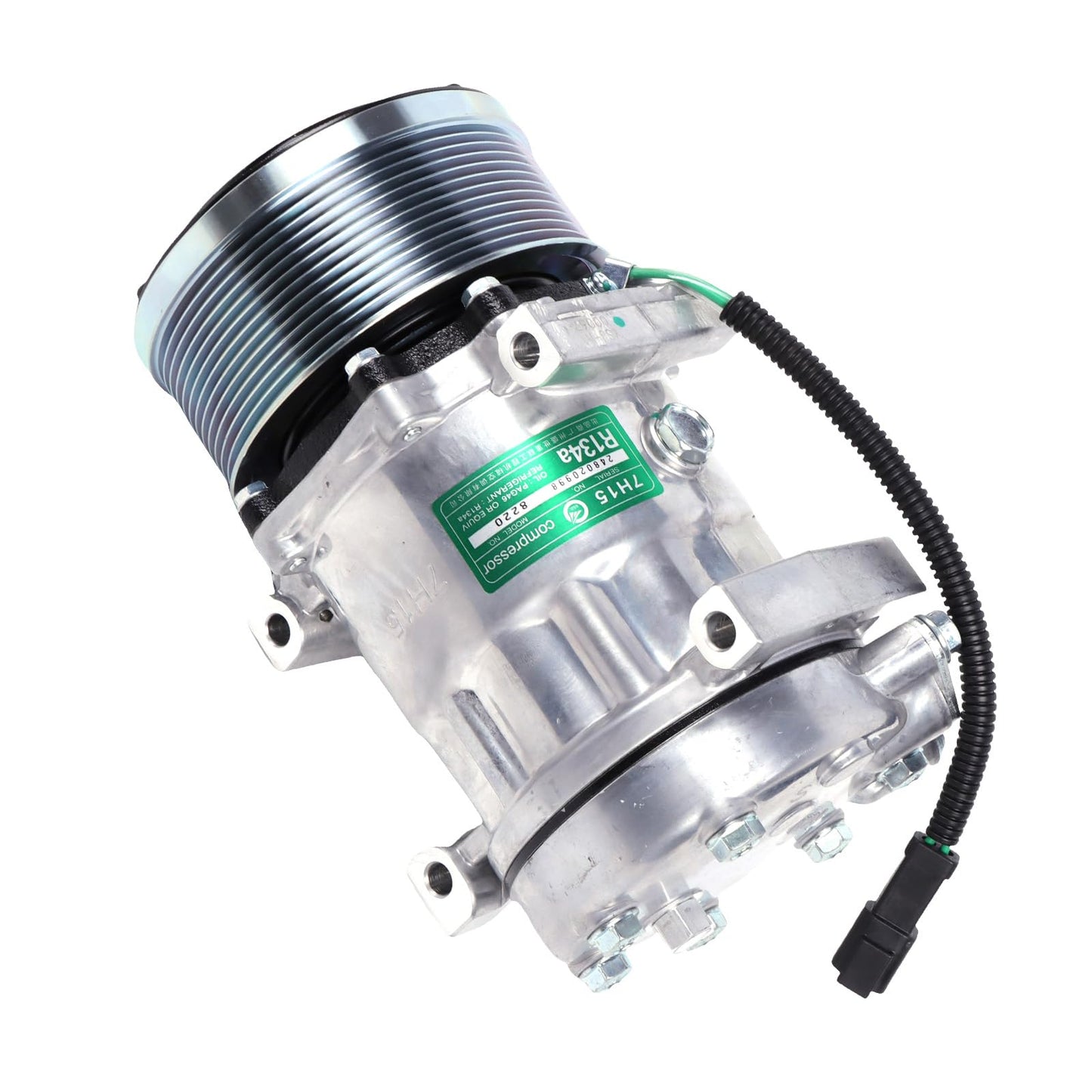 Worldthump AC Compressor, E320D2 372-9295 3729295 Air Conditioning Compressor Replacement for Caterpillar Excavator 320E 320D 329E 324E 320D2 323D2 329E 323F 330F