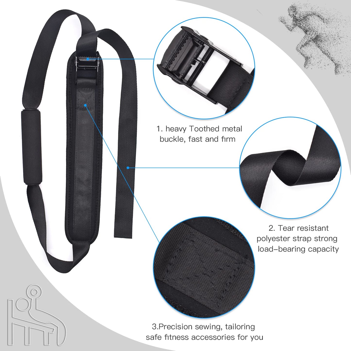 XonyiCos Nordic Strap for Bench – Nordic Curl Strap Hamstring for Strength Training, Leg Exercise | Hamstring Machine Alternative