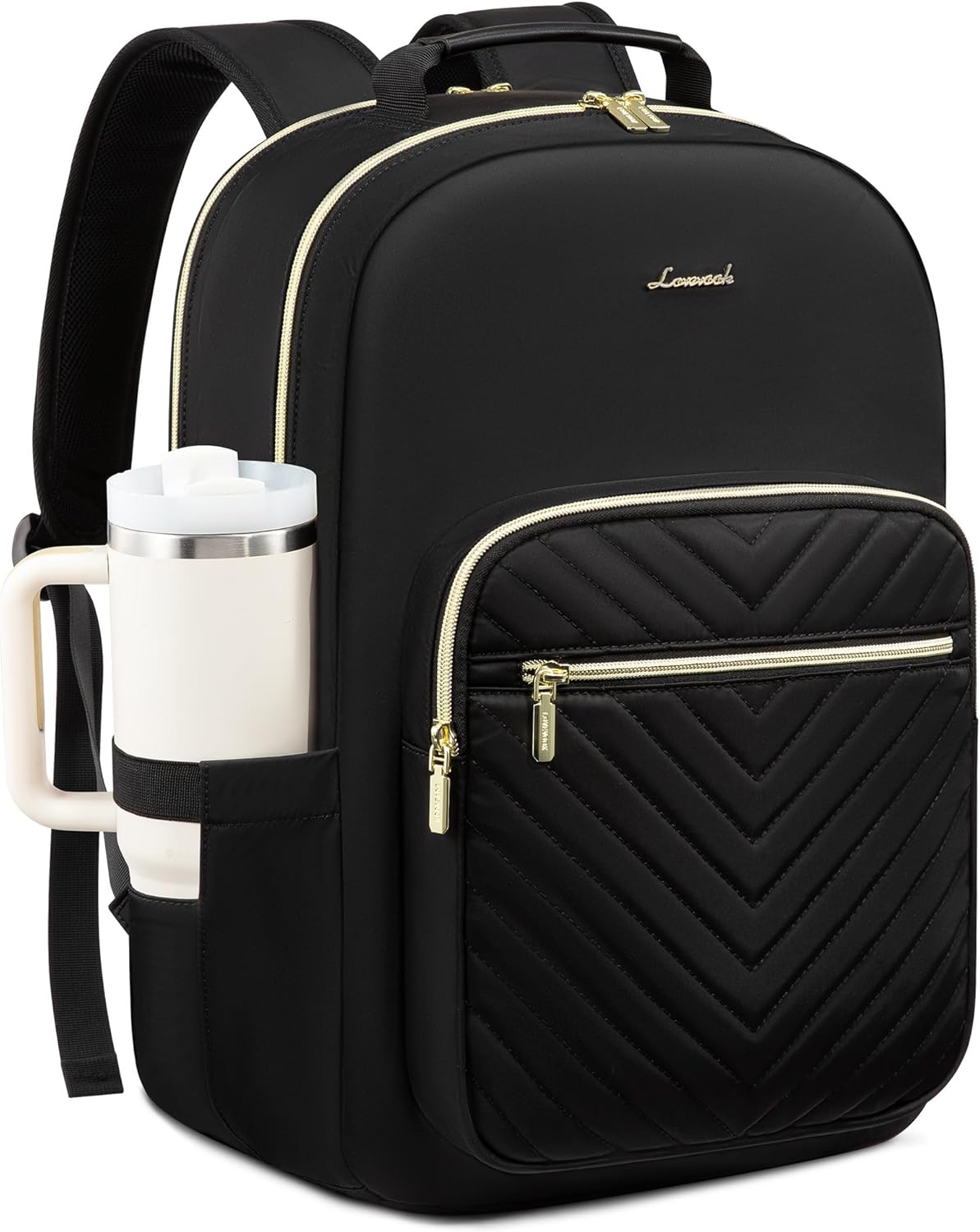 Backpack 17.3 inch,Designer Backpack Backpack,Quilted Backpack Daypack, LOVEVOOK Laptop for Women with Giant Tumbler