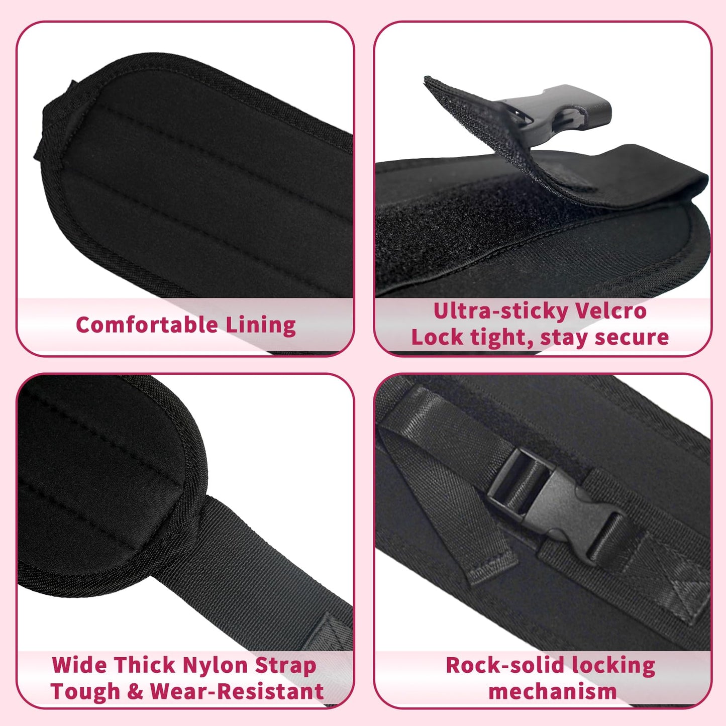 Srjornth Pro Portable Hip Thrust Belt - Premium Booty Builder for Dumbbell & Kettlebell Workouts | Gym, Home & Travel Glute Trainer | Lightweight & Foldable Design | Attached is a Velcro badge |Slip-Resistant Padding for Hip Protection (Black)