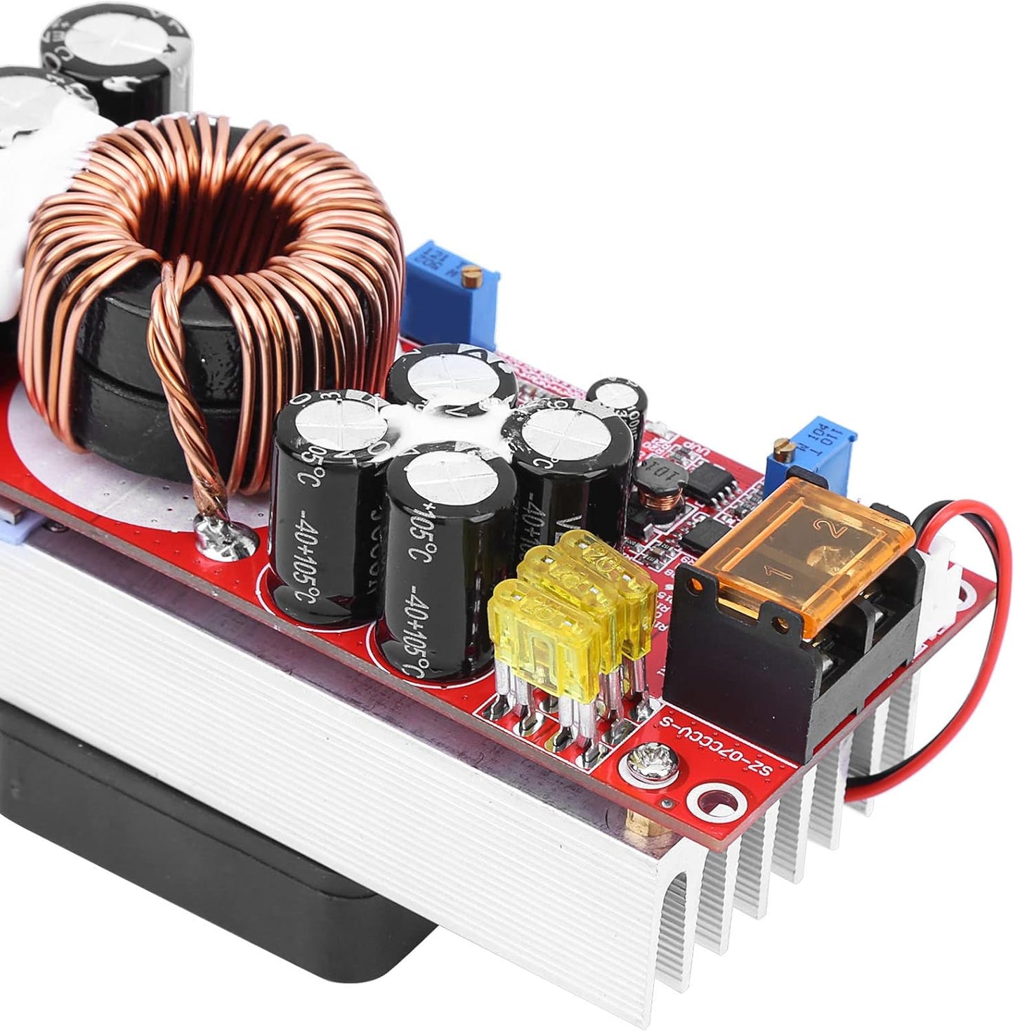 YUEHISY 1500W 10-60V 12-97V Boost Module, DC to DC to Step Up Converter with Smart Fan, Power Supply Module for Solar