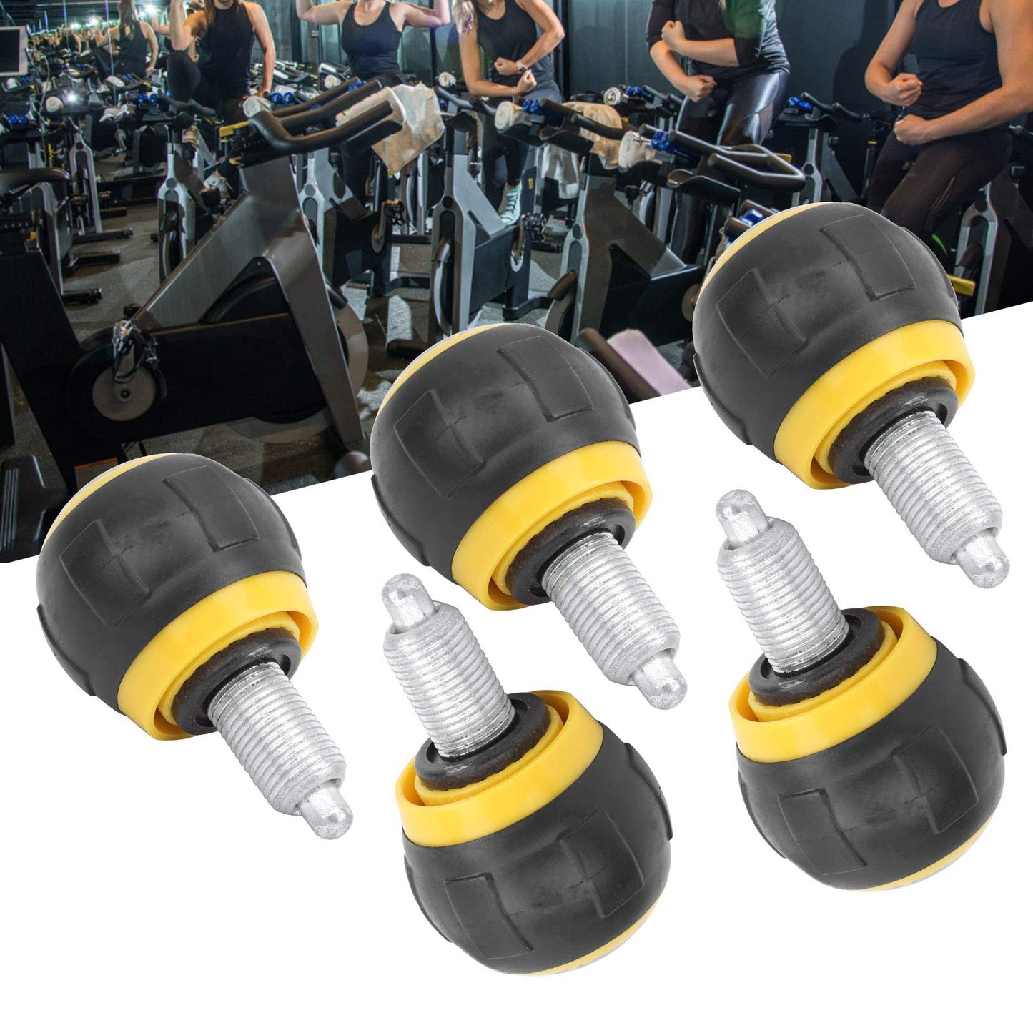 Joyzan Pull Pin Spring Knob, Exercise Bike M16 Pop Locking Screw Adjustment Release Fitness Universal Height Adjust Grip Replacement Equipment Training Machines Stationary Bicycle Weight Bench 5PCS
