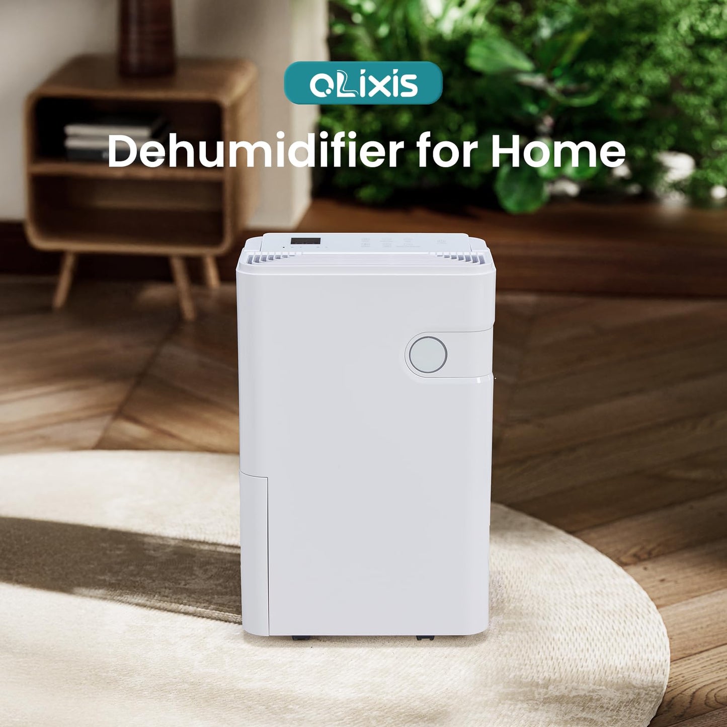 OLIXIS 80Pints Dehumidifier with Drain Hose, Most Efficient Energy Star, 5,500 Sq.Ft Dehumidifier for Basement, 5L Tank, Smart Humidity Ring, Ideal Humidity Remover for Home, Bedroom & Bathroom