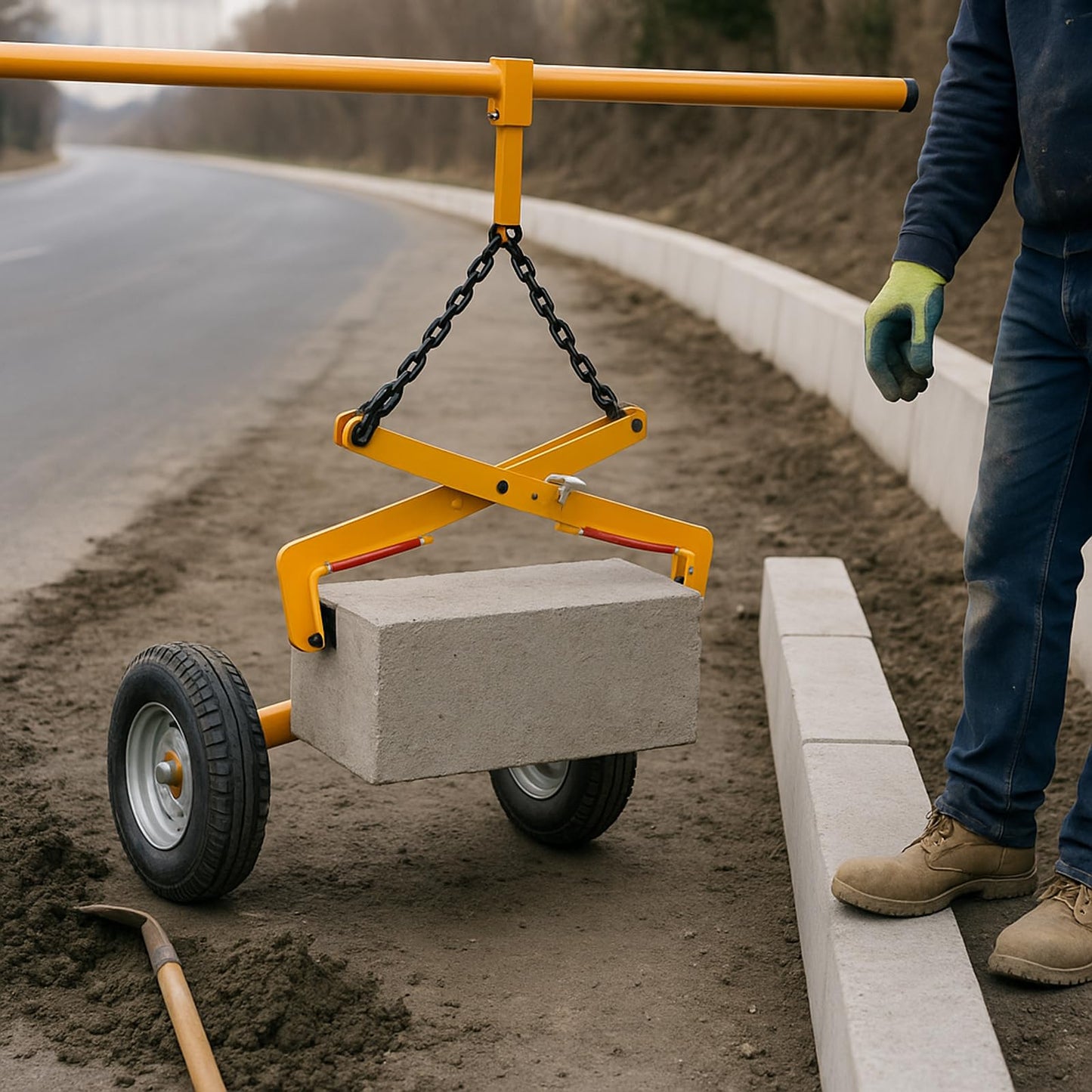 1763 lbs Granite Slab Lifting Clamp with Adjustable Wide Jaw : 14-35 in, Granite Carrying Scissor Clamp for Marble & Concrete Blocks Slate Sheets Curb Stones, Plate Lifting Tool (1763 lbs & 14-35 in)