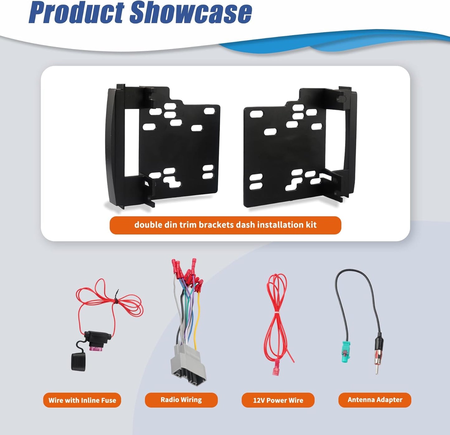 2007-2016 Double DIN Radio Installation Dash Kit with Radio Wire Harness for Jeep Dodge ChryslerAftermarket Radio