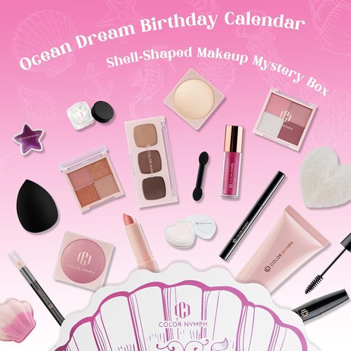 Color Nymph Makeup Kit - 24-Piece Birthday Gift Set for Teen Girls | Fun & Colorful Pink Palette