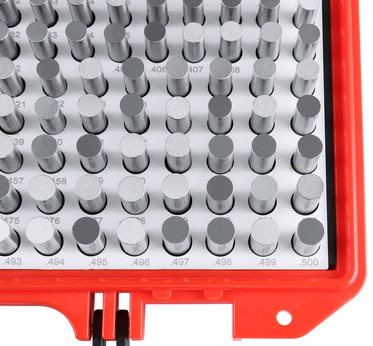 Accusize Industrial Tools 0.251''-0.500'', 250 Pc/Set Steel Plug Pin Gage Set, Minus, Class Zz, M2(-)