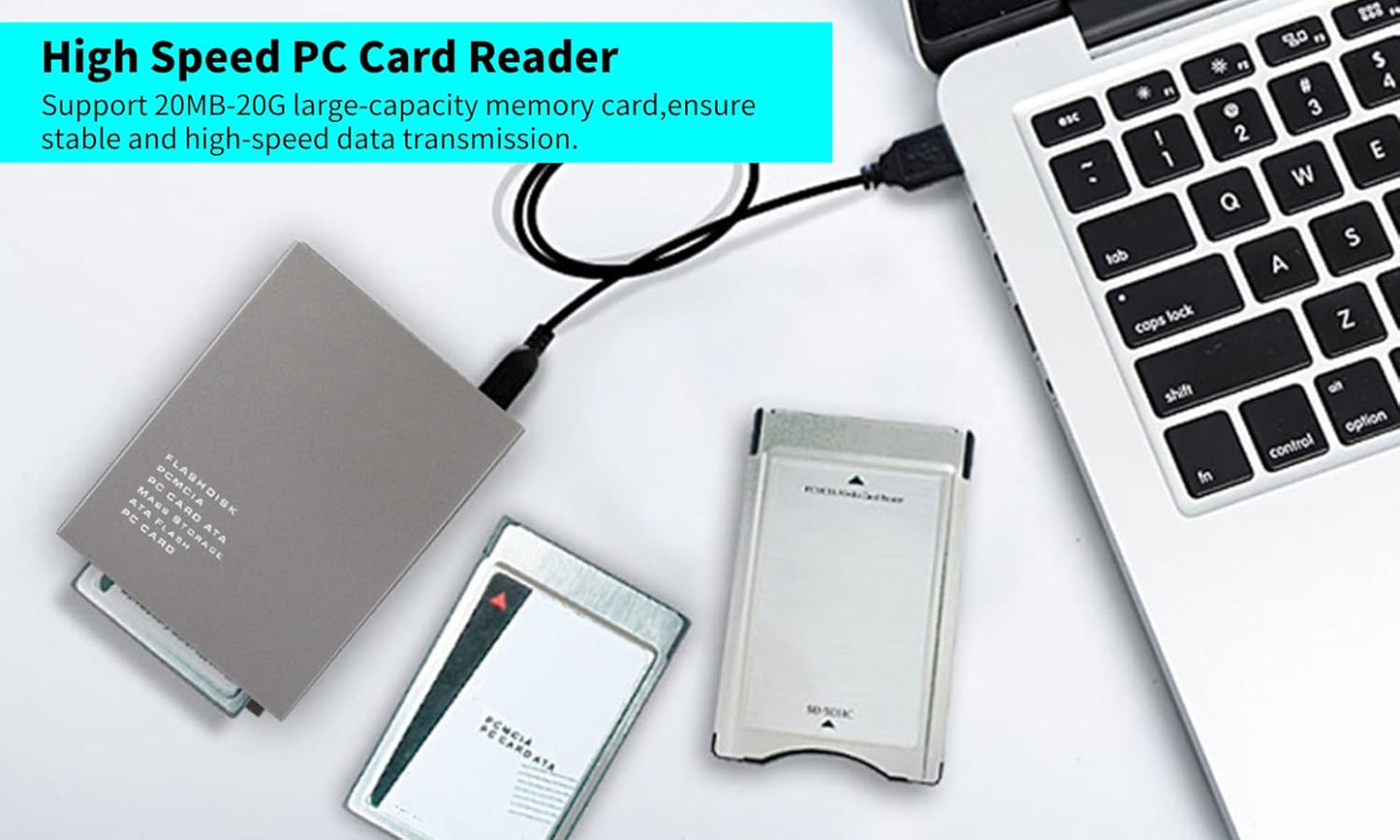 Lelukee ReaderUSB2.0 PCMCIA Reader68PIN PCMCIA 2.0 PC Card Interface Card ATA Flash PC Card to USB Industrial Grade