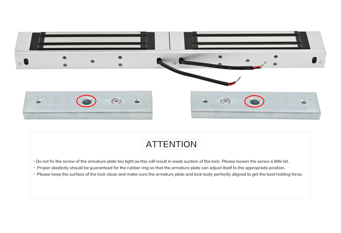 Double Door Magnetic Lock with ZL Bracket, Surface-Mount 12V DC Fail-Safe Electromagnetic Locks, 600LBS Holding Force for Indoor Access Control Systems (E- Double Doors 600LBS Lock +ZL Bracket)