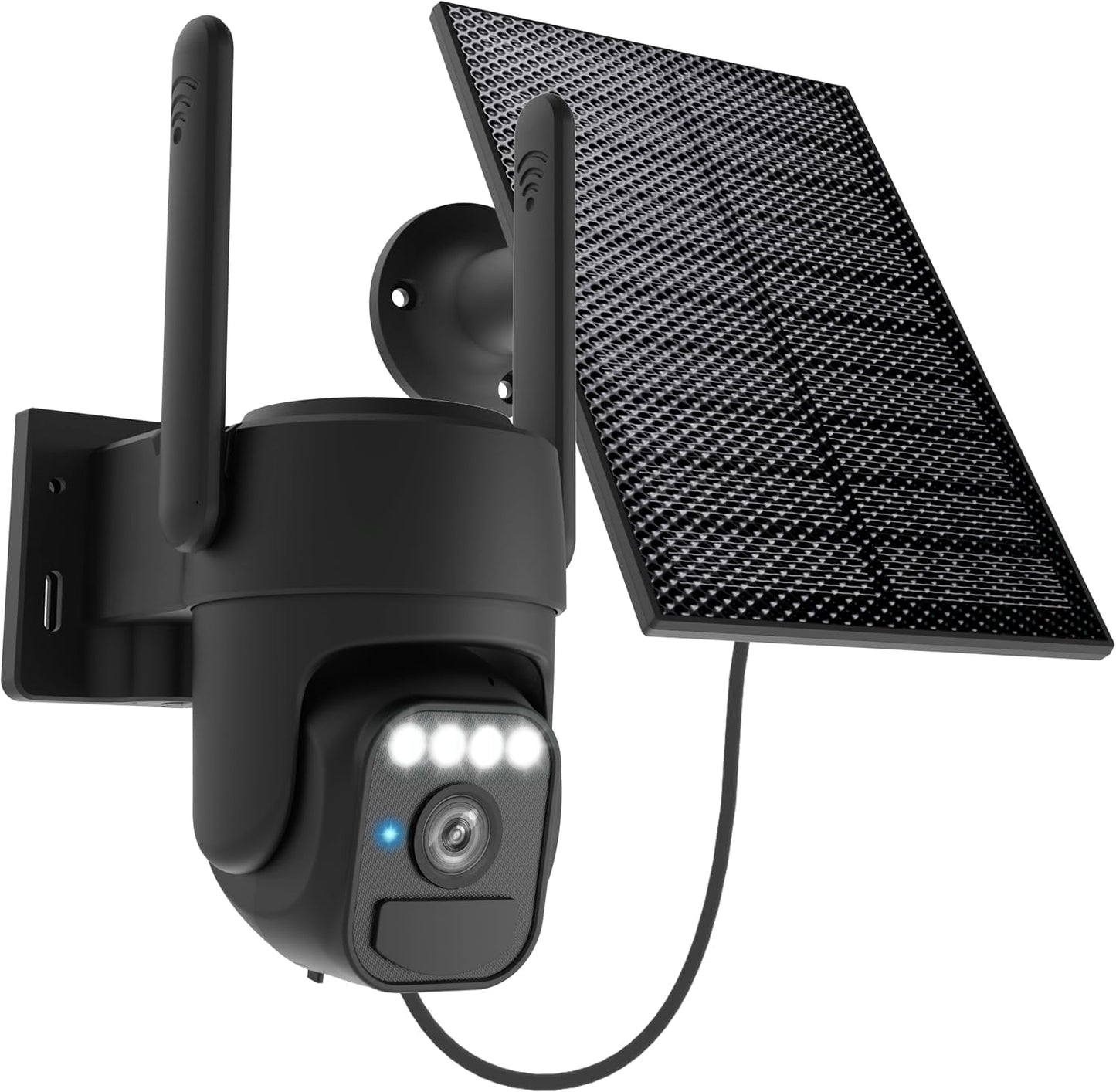 WY-LINK 360 Solar Camera Outdoor Wireless, Cameras for Home Security, Two-Way Talk, Auto Tracking, Light Alarm, Color