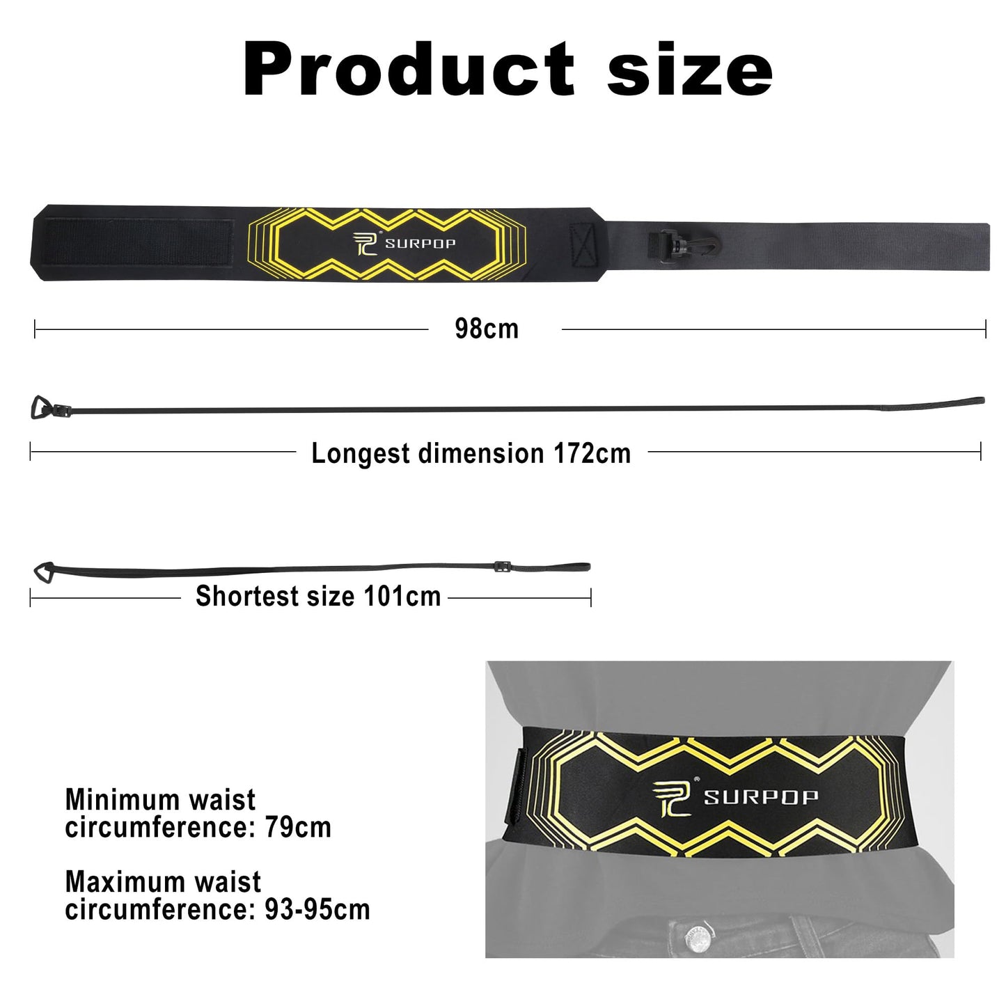 Surpop Soccer/Volleyball/Rugby Trainer, Football Kick Throw Solo Practice Training Aid Control Skills Adjustable Waist Belt for Kids Adults