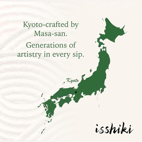 Isshiki Matcha Powder - Premium Ceremonial Grade Samidori Green Tea from Uji, Japan - 30g Tin for 20 Servings
