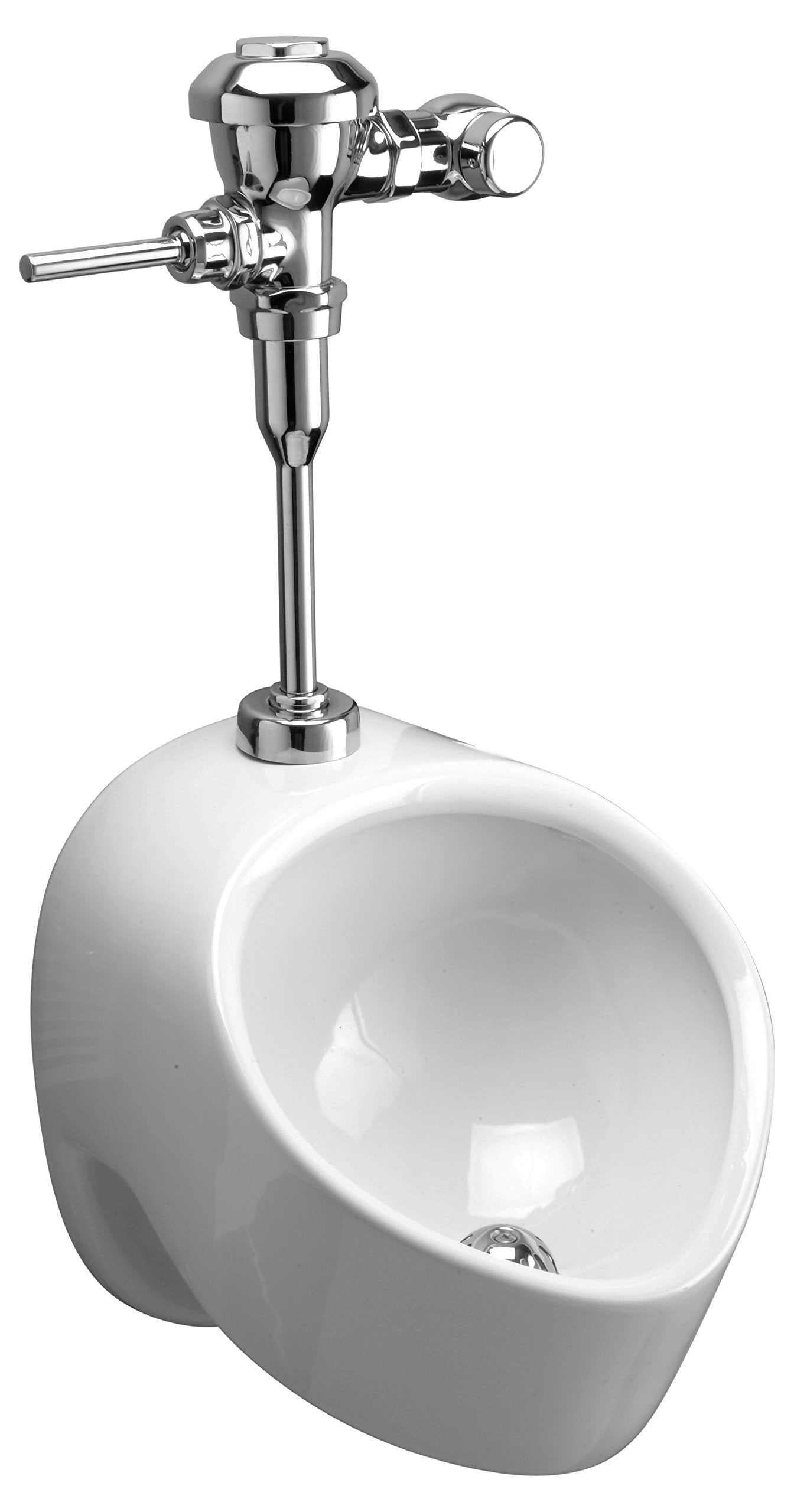 Zurn Z5708.207.00 1-Pint Per Flush High Efficiency Urinal System Top Spud Small Footprint Urinal with Manual DiapragmFlush Valve