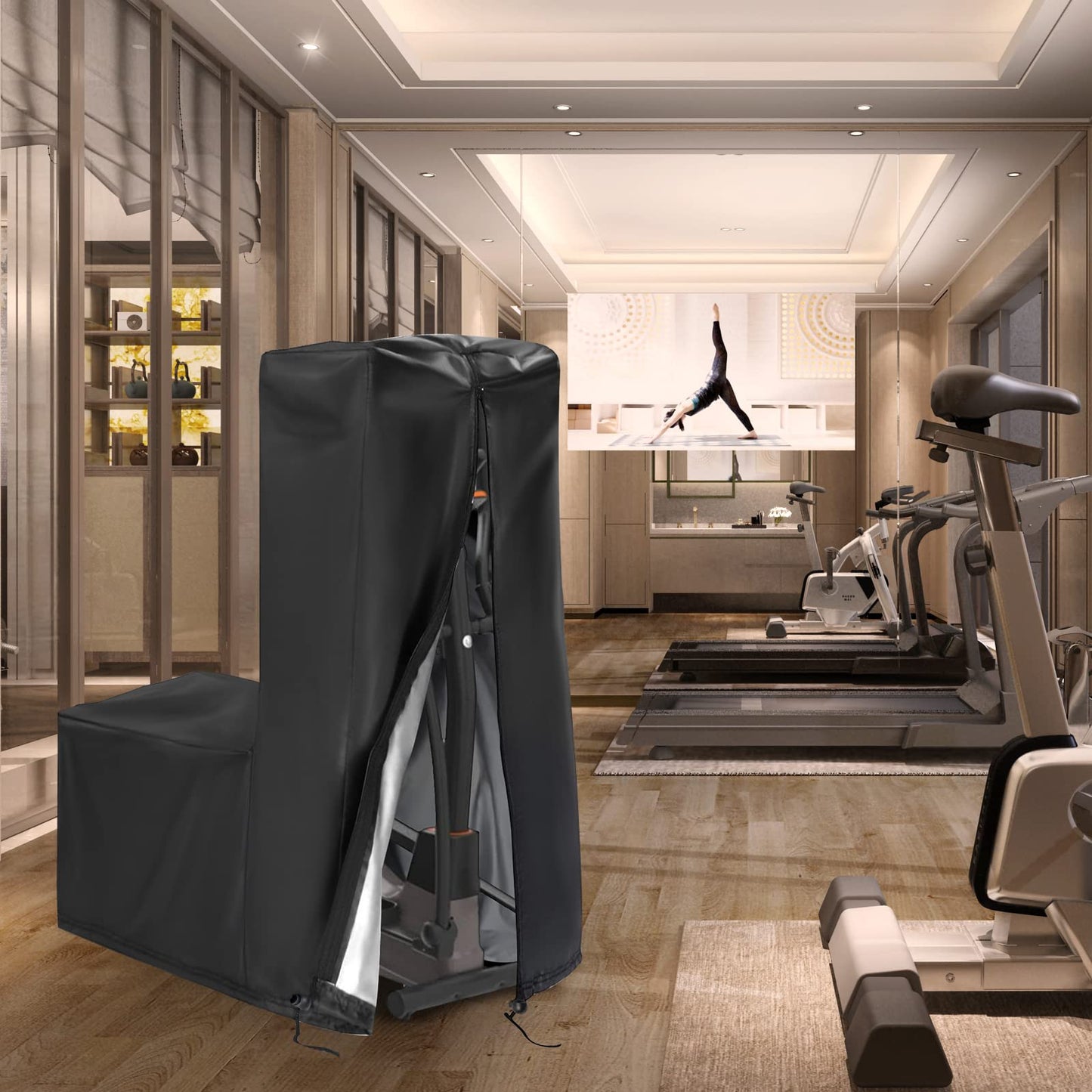 Aidetech Elliptical Exercise Machine Cover Fit for Sunny Health & Fitness, Dust-Proof Covers for Elliptical Machine for Home Use Elliptical Trainer -55''D x 25''W x 65''H