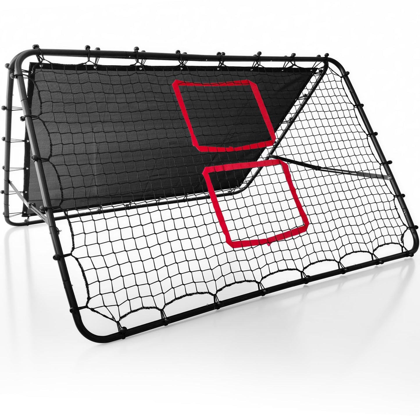 Amazing Tour Adjustable Soccer Rebound Net | Double-Angle Soccer Trainer with Steel Frame | Portable Folding Rebounder for Passing & Shooting Practice | Outdoor Sports Equipment for Youth & Adult