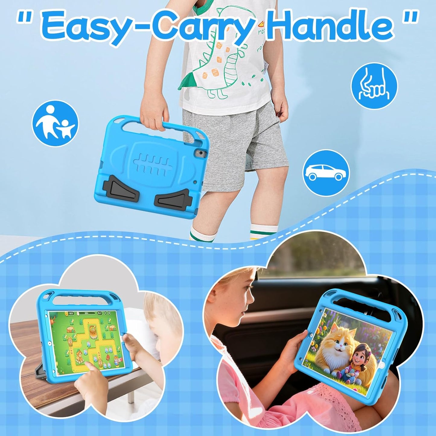 BMOUO 9th/8th/7th 10.2 Inch, 2021/2020/2019) 9th 8th 7th Kids Case for iPad Generation (iPad with Built-in Screen