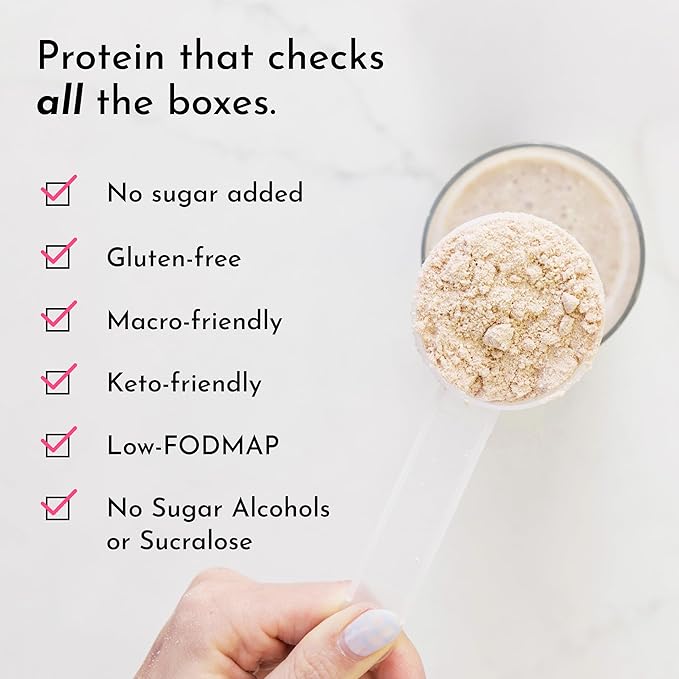 JUST INGREDIENTS French Vanilla Protein Powder ??30 Serving Bag ??Grass-Fed Whey & Plant Protein Blend with Real Vanilla Bean ??Sweetened with Coconut Sugar & Monk Fruit, Non-GMO, Gluten-Free