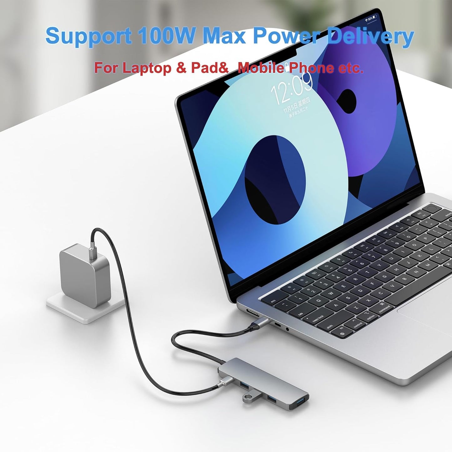 EJAY 4-in-1 100W 4K@30Hz, 3.0 USB C Docking Station with PD Charging, HDMI USB Hub for Switch, MacBook Pro, iPad