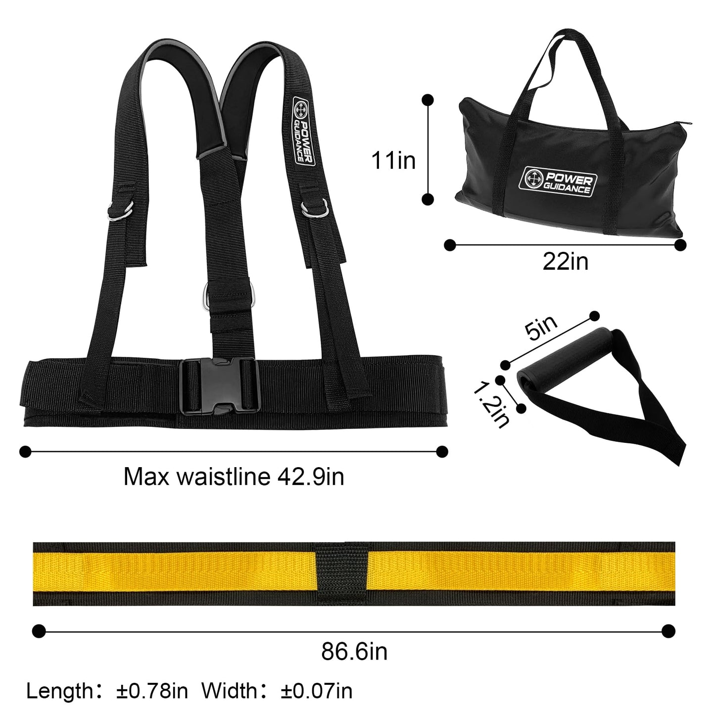 POWER GUIDANCE Speed Training Equipment/Overload Running Resistance & Release, Agility and Speed Equipment for Sprint Running and Football, Basketball, Soccer，Softball