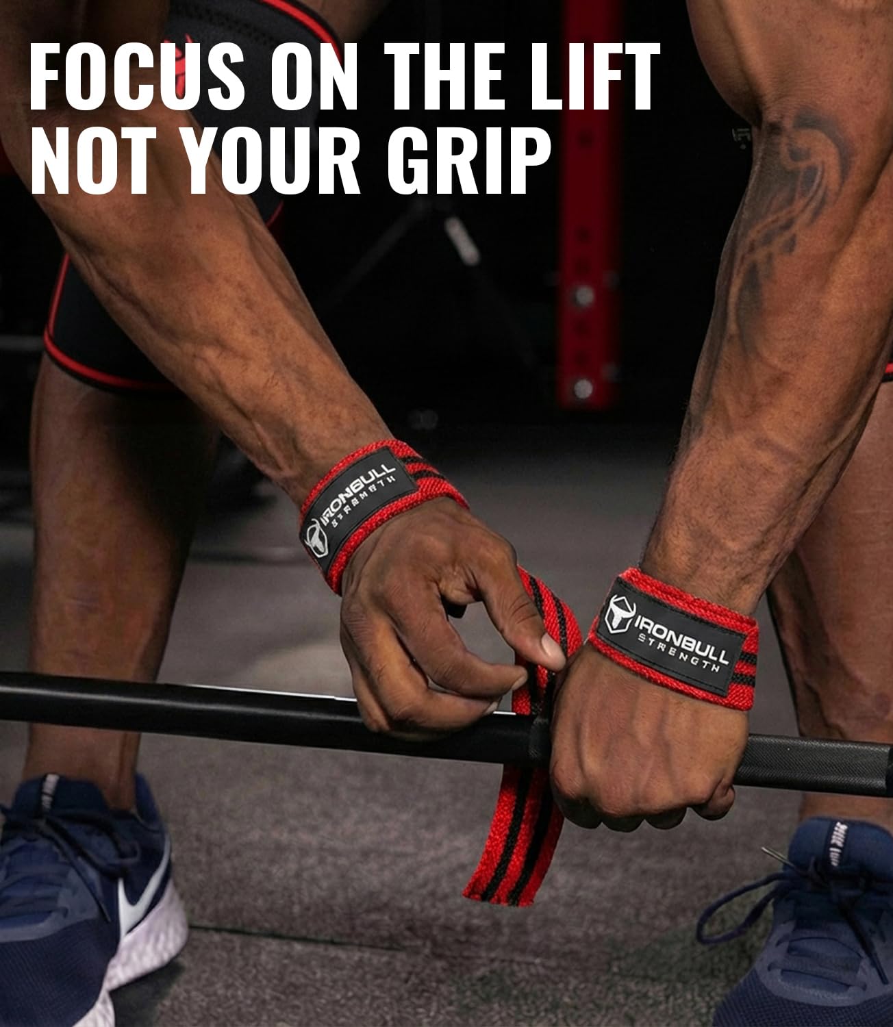 Lifting Wrist Straps for Weightlifting (1 Pair) – Padded Lifting Straps for Deadlifts, Powerlifting, Strength Training & Bodybuilding – Gym Straps for Men & Women (Red)