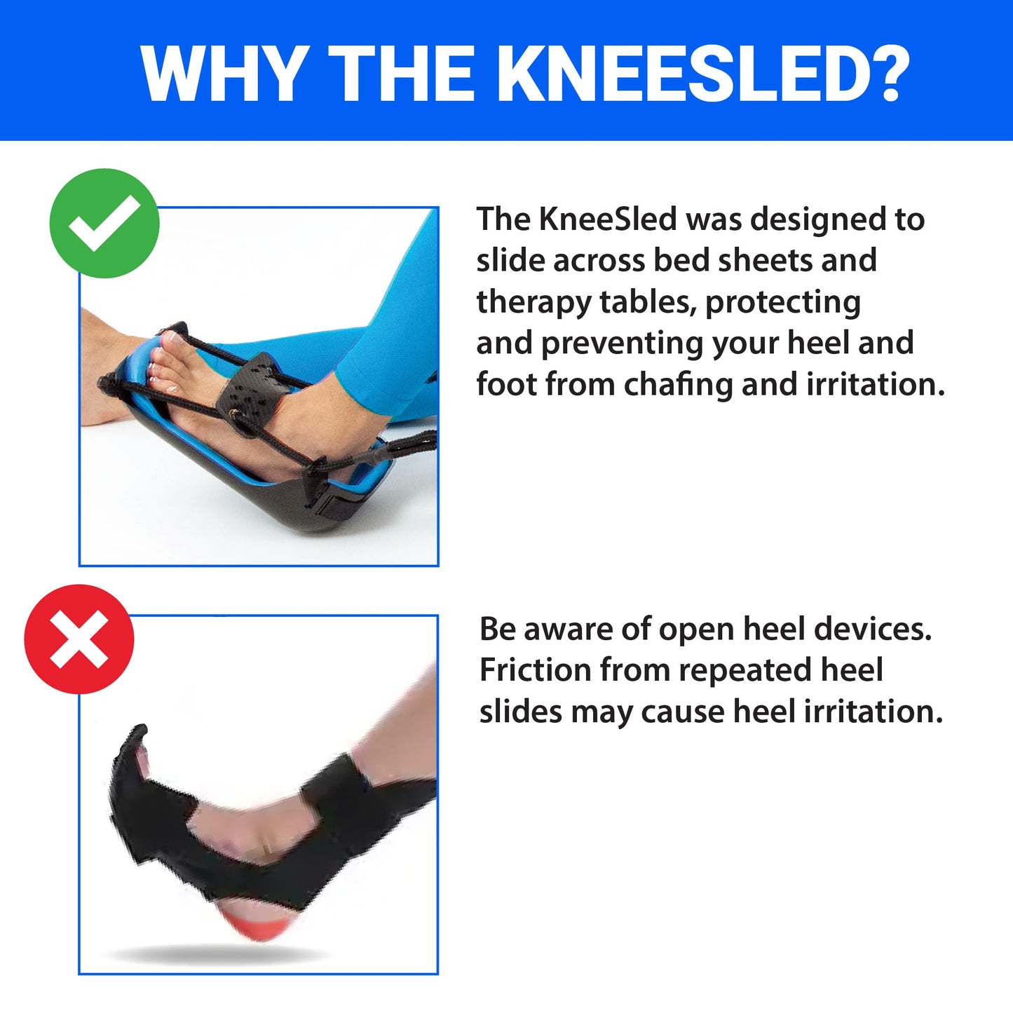 KneeSled™ Best choice after knee replacement surgery increases range of motion, stretches knees, improving mobility and flexibility leg exercise great for working out knee pain