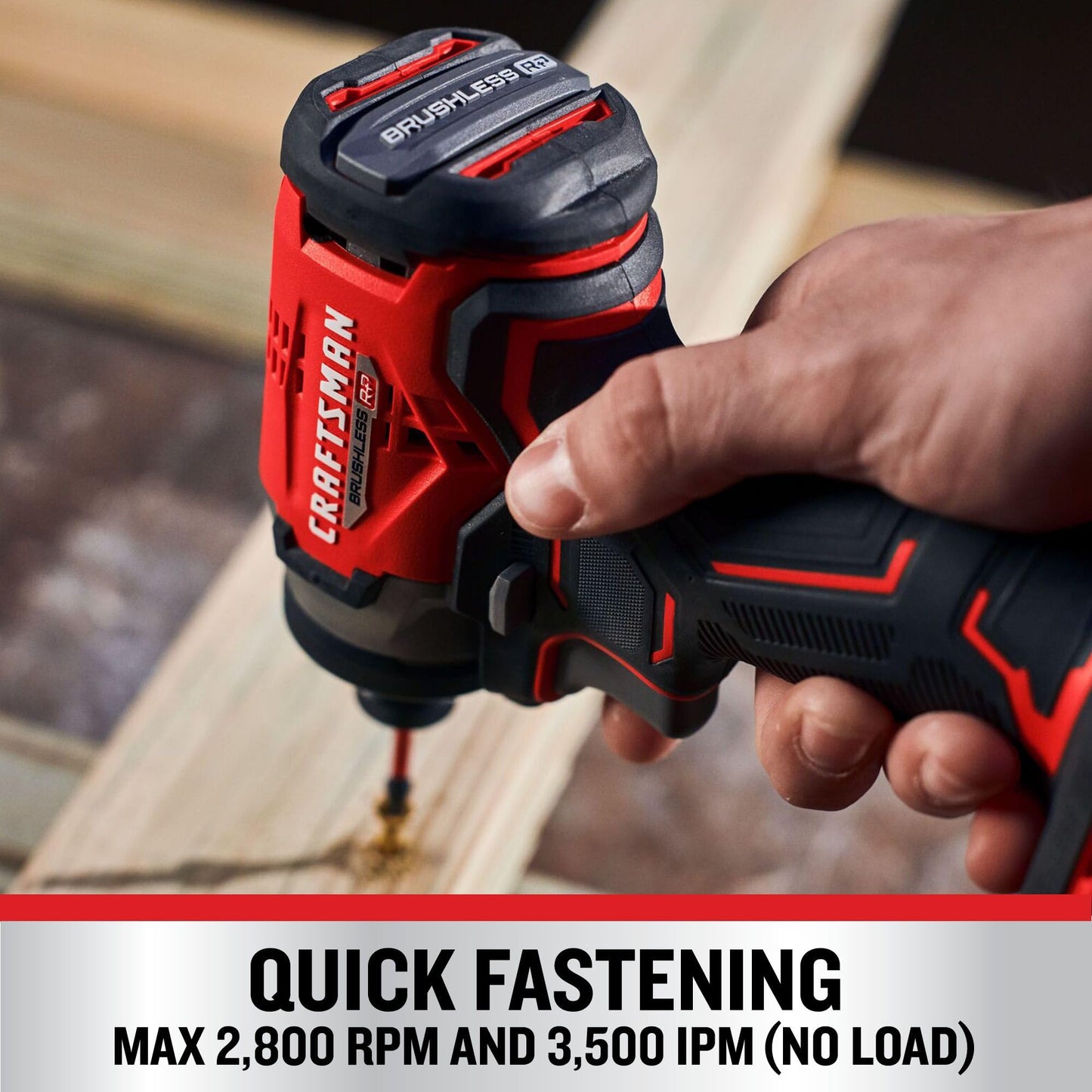 CRAFTSMAN V20 Cordless Impact Driver, 1/4 Inch (CMCF813B) with Battery and Charger (CMCB204-2CK)