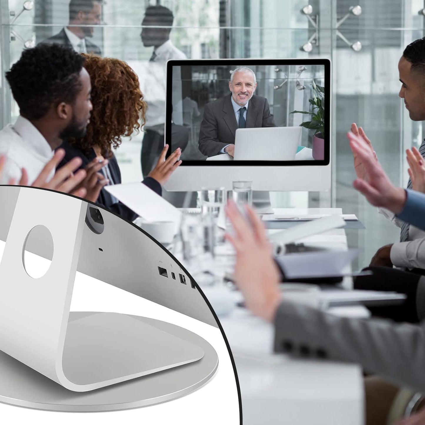 360 Rotation Monitor Swivel Base - Computer Screen Monitor Stand Flat Panel Turntable Rotating Swivel Base for Mac