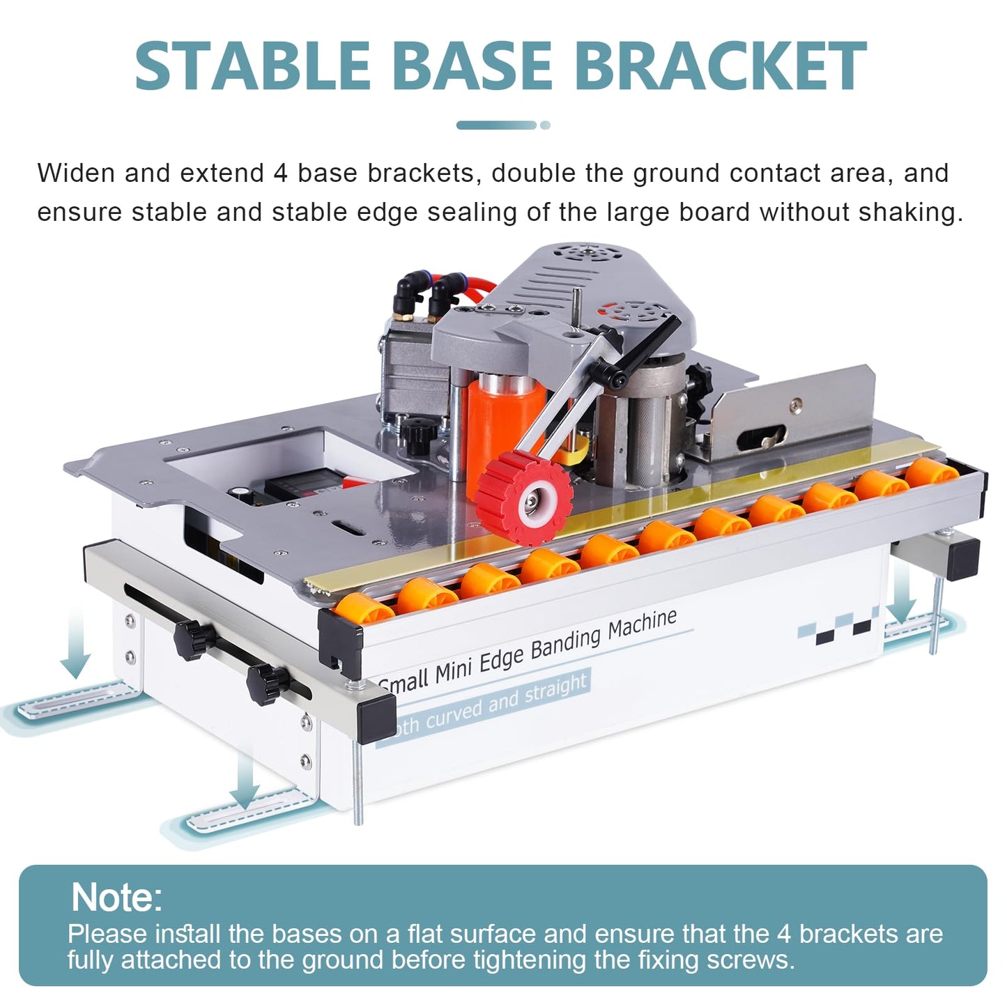 Edge Bander Banding Machine Mini Automatic Tape Breaking Edge Banding Machine Microcomputer Control Curve Straight Edge Sealing Dual-Side Gluing Adjustable Speed 110V