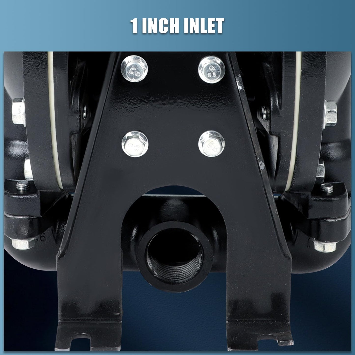 Air-Operated Double Diaphragm Pump For Environmental Protection Drainage Construction Petroleum Chemical Pharmaceutical Electric Power (Black, 1 Inlet Outlet)