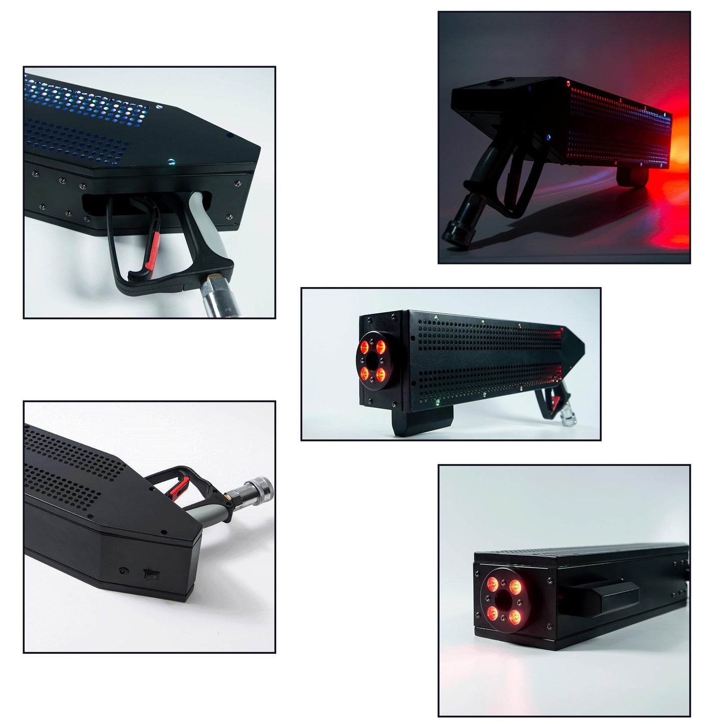 HTMTTTMTH Stage LED CO2 Jet Machine Handheld Stage Effect Smoke Machine CO2 Fog Machine with RGB Lights Cannon for Nightclub Wedding Party Dj Concert Live Party Stage Special Effect