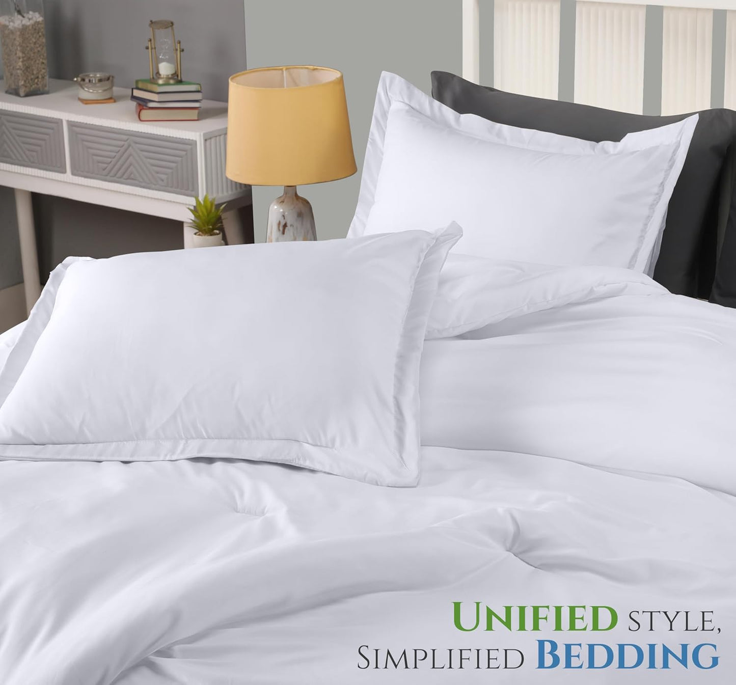 Utopia Bedding King Comforter Set - 3 Piece White Down Alternative Soft Bedding | 90 x 102 Inches