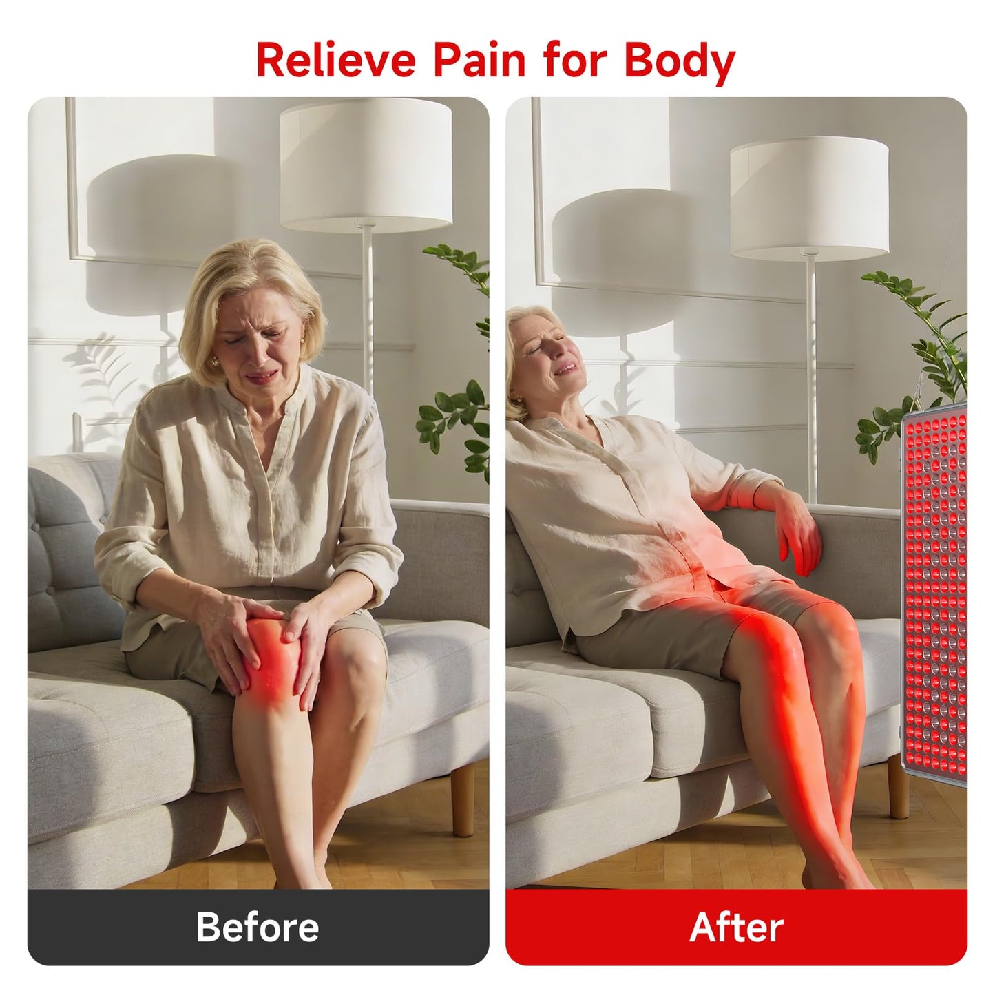 Red Light Devices for Face Full Body Red Light Lamp High Power Infrared Light Panel for Skin Health 660nm
