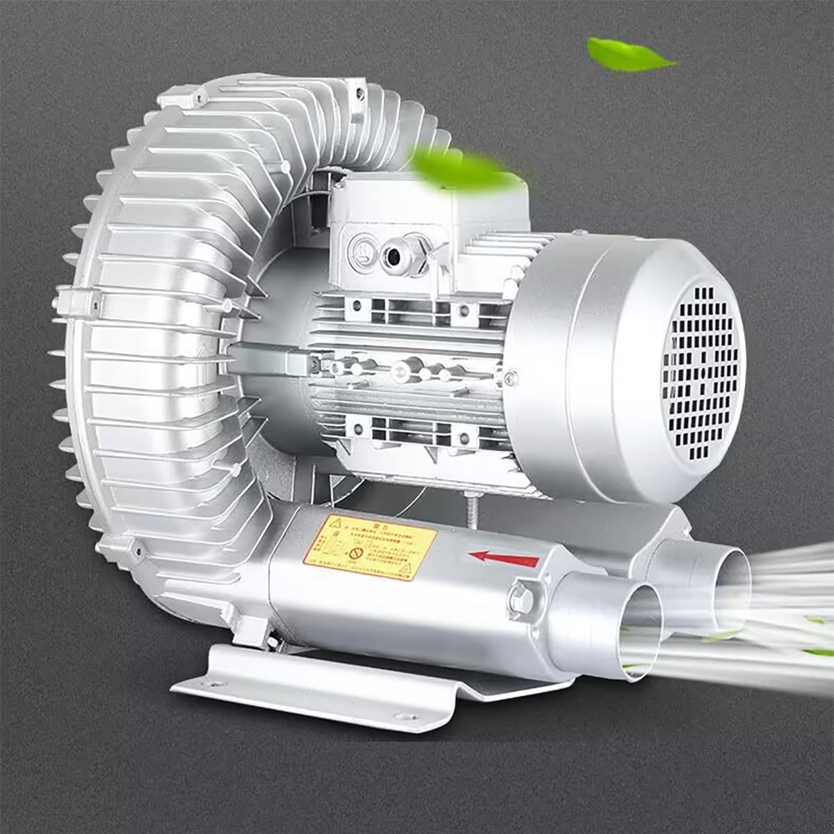 Single Phase (Large Airflow Type) Turbine Blower, 110V 120W Regenerative Blower Industrial Vacuum Pump, Single Phase High-Pressure Vortex Ring Blower