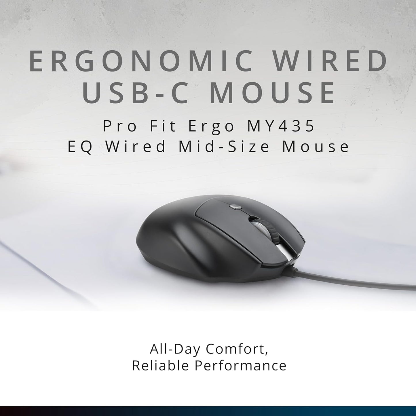 Kensington MY435 Programmable (K72512NA) USB-C Wired Mouse, Pro Fit Ergo EQ Wired Mouse, for Small to Medium-Sized
