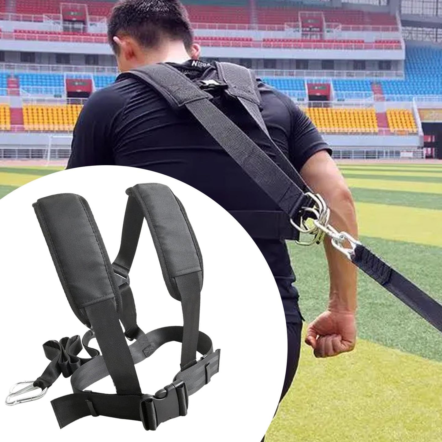 FytStycale Tire Pulling Harness Weight Sled Pull Harness for Women Men Sled Drag Strap Sled