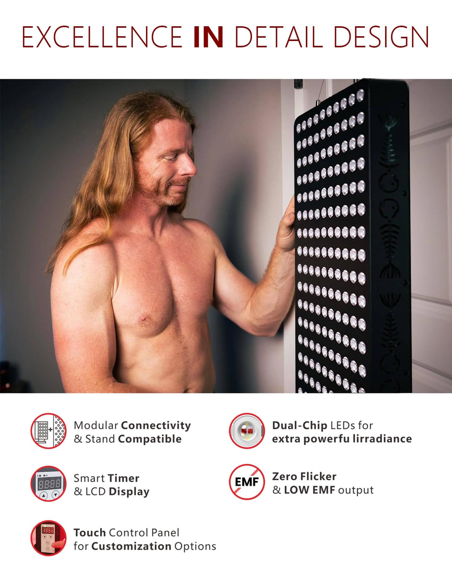 Supersred Red Light Therapy for Body Face,Extra Large Infrared Red Light Therapy Panel Full Body for Pain Relief,LED 660nm Red Light Panel & 850nm Near-Infrared Therapy Device (300 LEDs - 1500W)