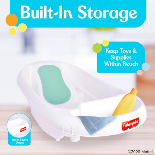 Fisher-Price™ Infant to Toddler Bath Tub - 3-in-1 Design with Supportive Sling for Comfort