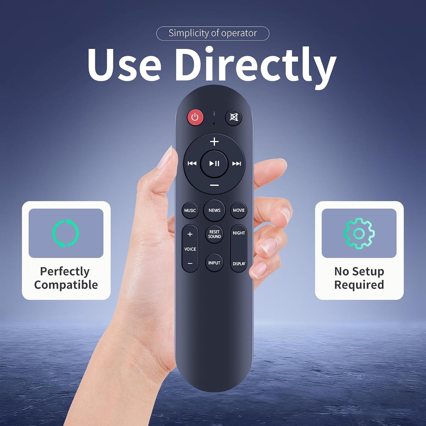 ZWP 2.1ch S100 Replacement Remote Control for Wohome Sound Bar Small TV Soundbar Speakers