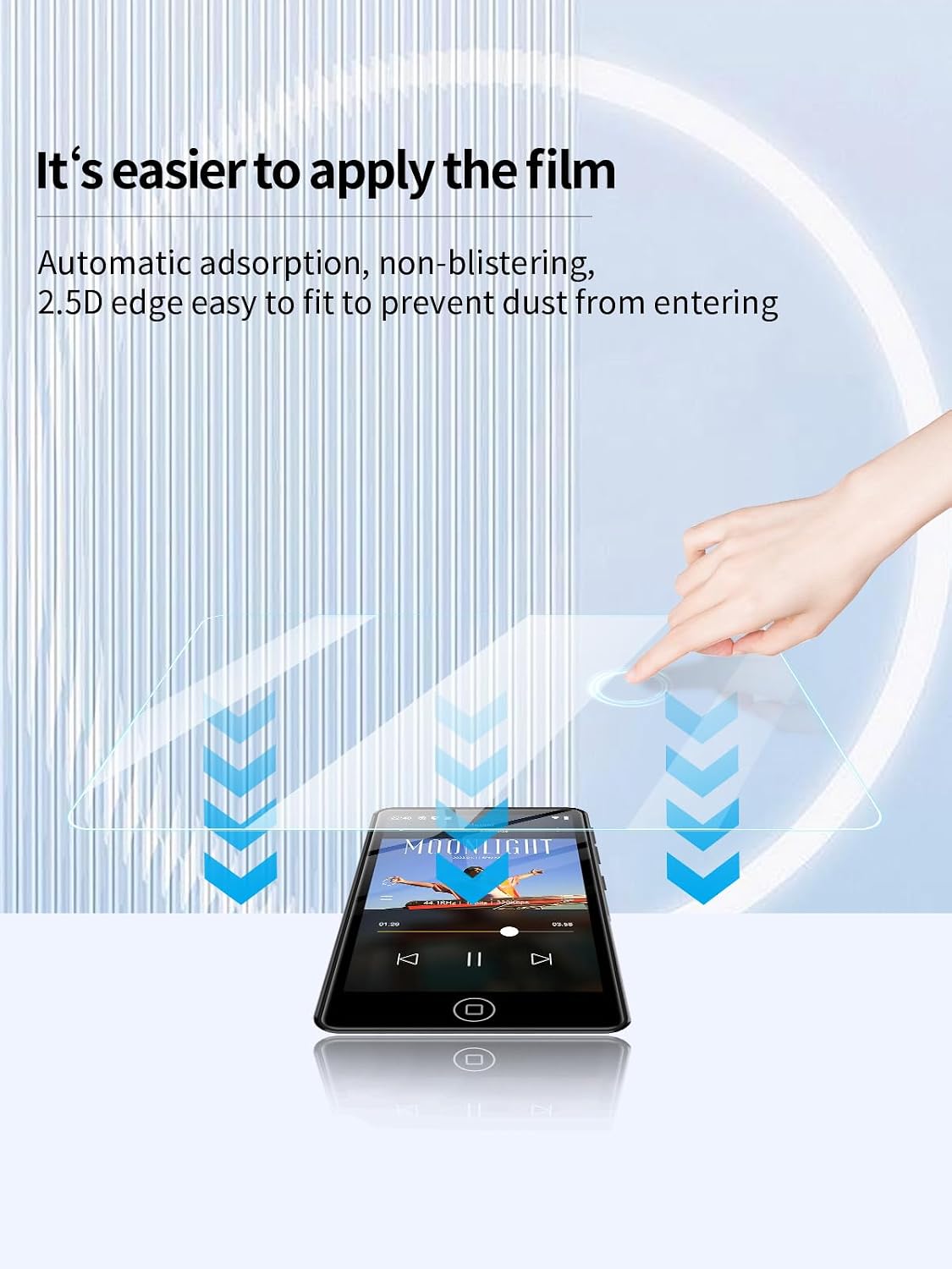 UYRUREL M302 4.02 Inches MP3 3 Pack Screen Protector for AGXOV Touchscreen Player, High-definition Scratch Resistant