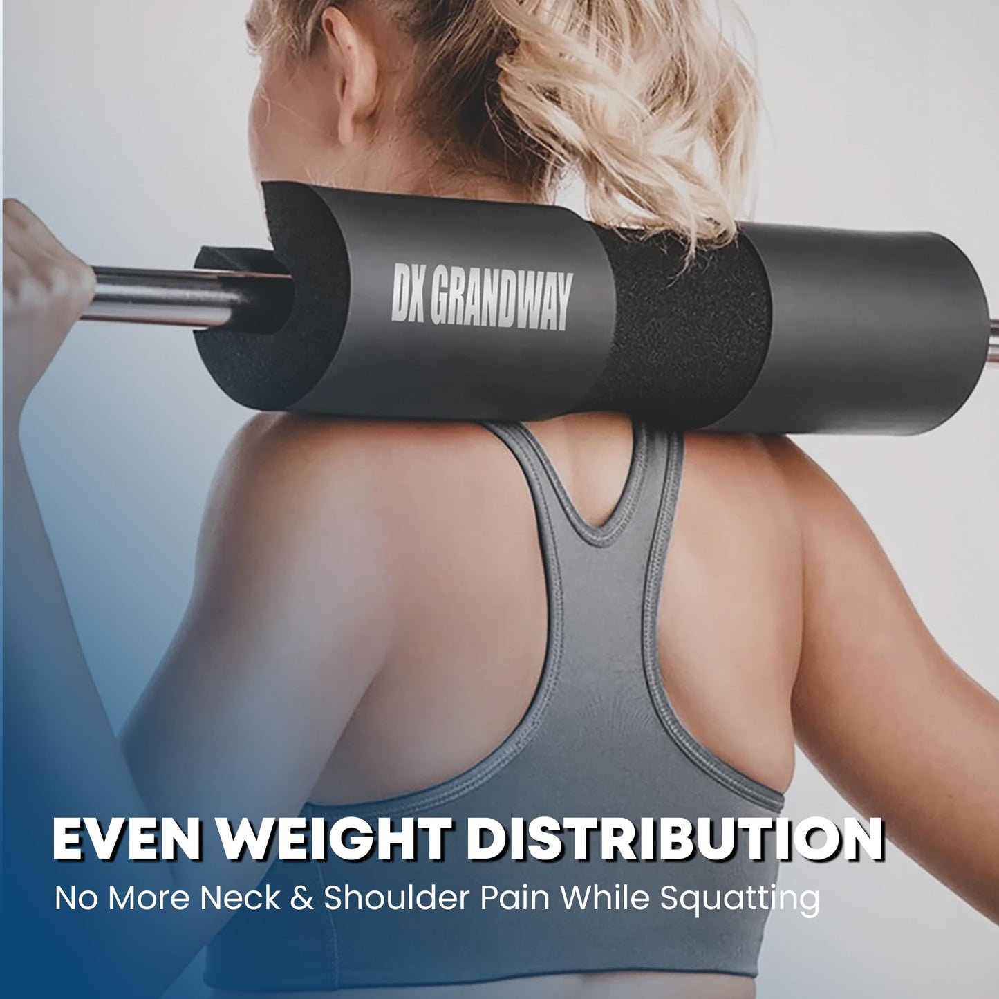 Advanced Squat Pad - Barbell Pad for Hip Thrusts, Squats & Lunges - Neck & Shoulder Squat Bar Pad Cushion Support Foam for Extra ComfortPremium Squat Pad (Black)